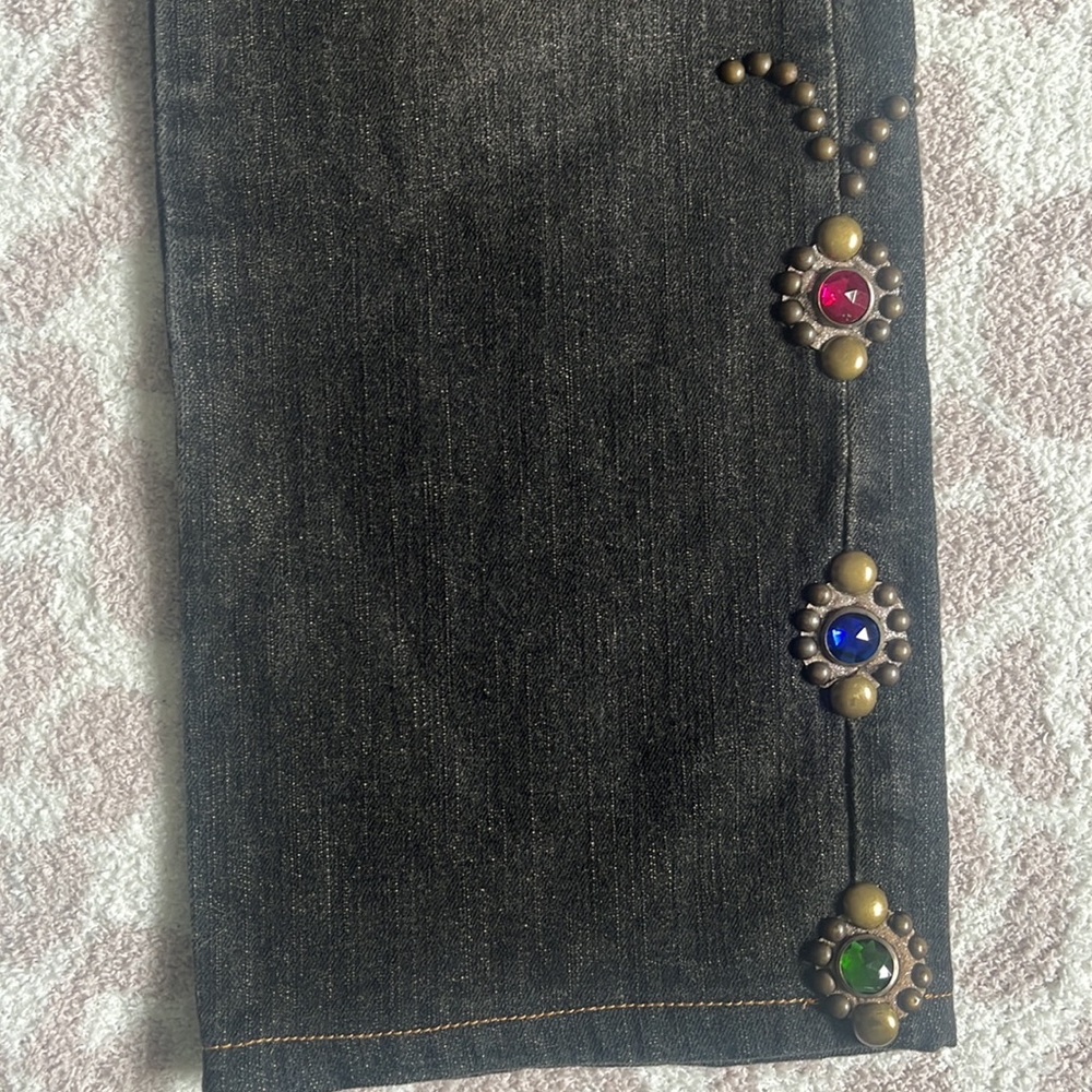 Anna Sui Studded Embellished Bootcut Jeans - Picture 4 of 8